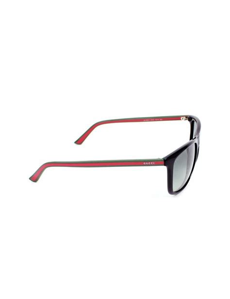 occhiali gucci gg 1055/s|GUCCI GG 1055/S Sunglasses Black Square Red Green Vintage .